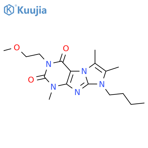 8-butyl-3-(2-methoxyethyl)-1,6,7-trimethyl-1H,2H,3H,4H,8H-imidazo1,2-gpurine-2,4-dione structure