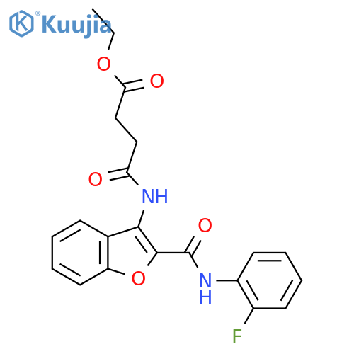 ethyl 3-({2-(2-fluorophenyl)carbamoyl-1-benzofuran-3-yl}carbamoyl)propanoate structure
