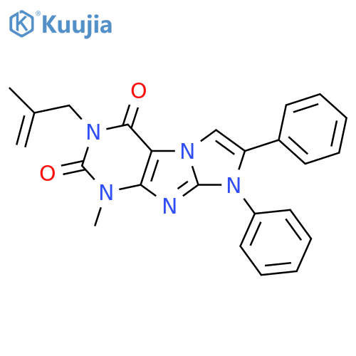 1-methyl-3-(2-methylprop-2-en-1-yl)-7,8-diphenyl-1H,2H,3H,4H,8H-imidazo1,2-gpurine-2,4-dione structure