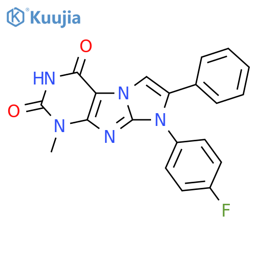 8-(4-fluorophenyl)-1-methyl-7-phenyl-1H,2H,3H,4H,8H-imidazo1,2-gpurine-2,4-dione structure