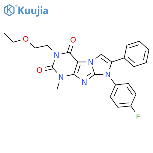 3-(2-ethoxyethyl)-8-(4-fluorophenyl)-1-methyl-7-phenyl-1H,2H,3H,4H,8H-imidazo1,2-gpurine-2,4-dione structure