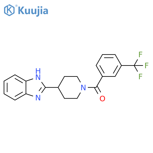 2-{1-3-(trifluoromethyl)benzoylpiperidin-4-yl}-1H-1,3-benzodiazole structure
