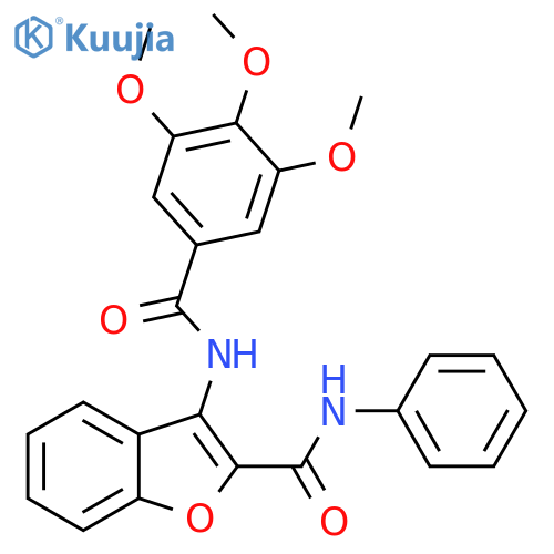 N-phenyl-3-(3,4,5-trimethoxybenzamido)-1-benzofuran-2-carboxamide structure