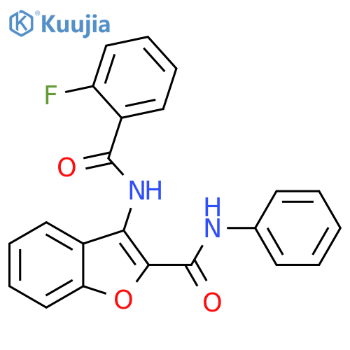 3-(2-fluorobenzamido)-N-phenyl-1-benzofuran-2-carboxamide structure