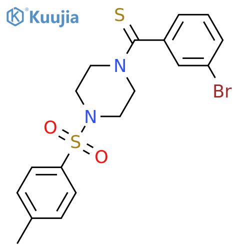 1-(3-bromobenzenecarbothioyl)-4-(4-methylbenzenesulfonyl)piperazine structure