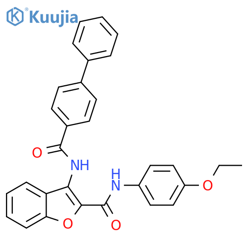 3-{1,1'-biphenyl-4-amido}-N-(4-ethoxyphenyl)-1-benzofuran-2-carboxamide structure