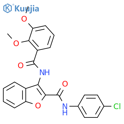 N-(4-chlorophenyl)-3-(2,3-dimethoxybenzamido)-1-benzofuran-2-carboxamide structure