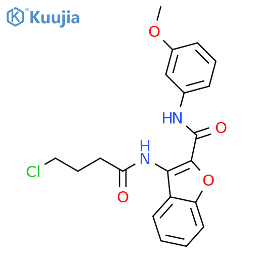 3-(4-chlorobutanamido)-N-(3-methoxyphenyl)-1-benzofuran-2-carboxamide structure