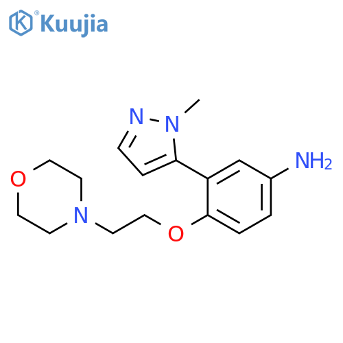 3-(1-methyl-1H-pyrazol-5-yl)-4-(2-morpholinoethoxy)aniline structure