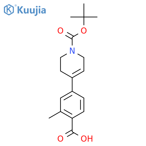 4-[1-(Tert-butoxycarbonyl)-1,2,3,6-tetrahydropyridin-4-yl]-2-methylbenzoic acid structure