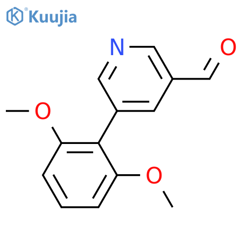 5-(2,6-dimethoxyphenyl)pyridine-3-carbaldehyde structure