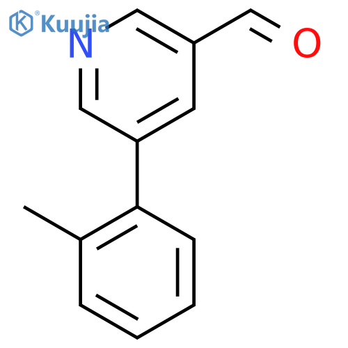 5-(2-methylphenyl)pyridine-3-carbaldehyde structure