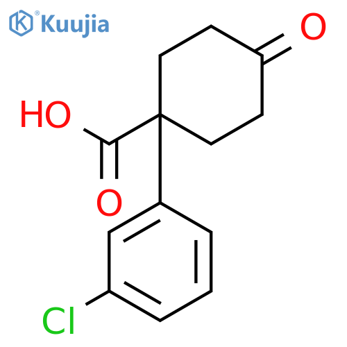 1-(3-Chlorophenyl)-4-oxocyclohexanecarboxylic Acid structure