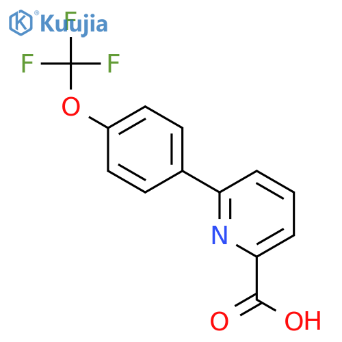 6-4-(Trifluoromethoxy)phenylpyridine-2-carboxylicAcid structure