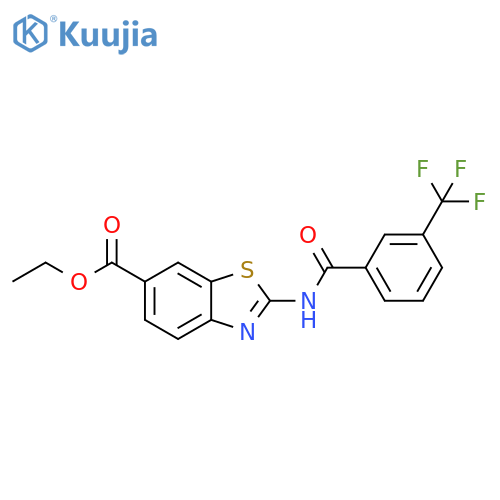 ethyl 2-3-(trifluoromethyl)benzamido-1,3-benzothiazole-6-carboxylate structure