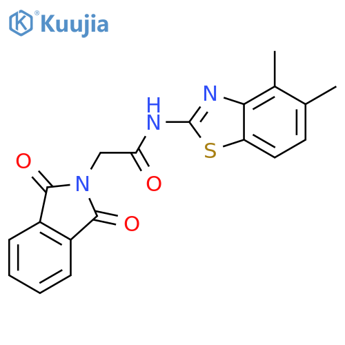 N-(4,5-dimethyl-1,3-benzothiazol-2-yl)-2-(1,3-dioxo-2,3-dihydro-1H-isoindol-2-yl)acetamide structure