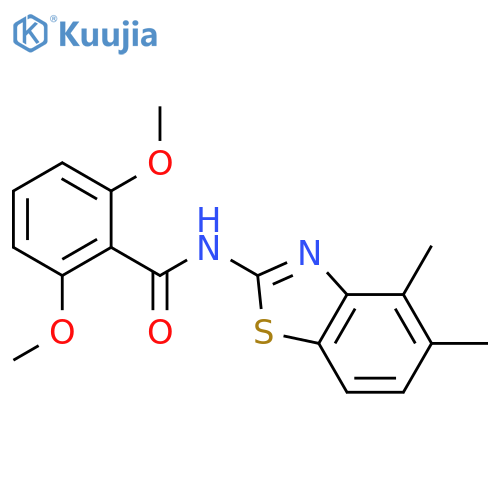 N-(4,5-dimethyl-1,3-benzothiazol-2-yl)-2,6-dimethoxybenzamide structure