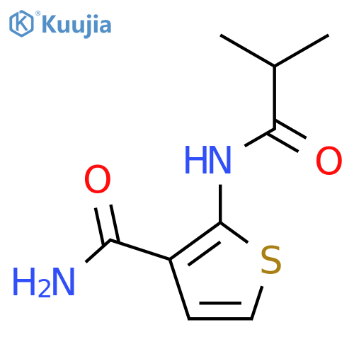 2-(2-methylpropanamido)thiophene-3-carboxamide structure