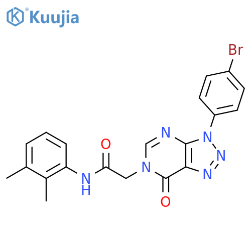 2-3-(4-bromophenyl)-7-oxo-3H,6H,7H-1,2,3triazolo4,5-dpyrimidin-6-yl-N-(2,3-dimethylphenyl)acetamide structure