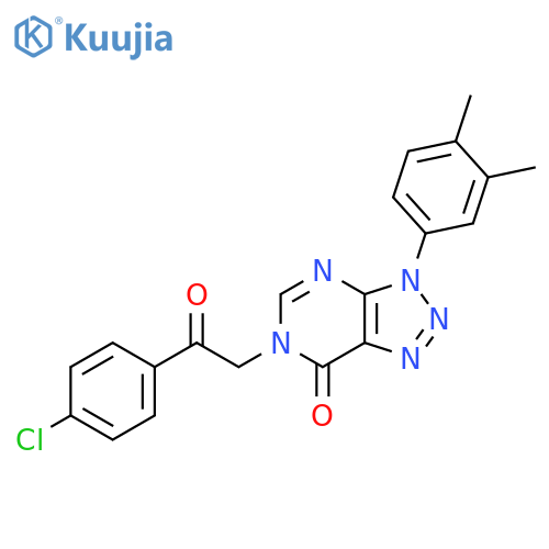 6-2-(4-chlorophenyl)-2-oxoethyl-3-(3,4-dimethylphenyl)-3H,6H,7H-1,2,3triazolo4,5-dpyrimidin-7-one structure