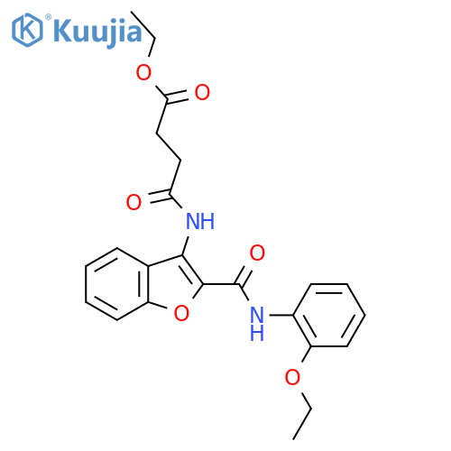 ethyl 3-({2-(2-ethoxyphenyl)carbamoyl-1-benzofuran-3-yl}carbamoyl)propanoate structure