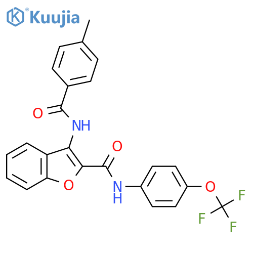 3-(4-methylbenzamido)-N-4-(trifluoromethoxy)phenyl-1-benzofuran-2-carboxamide structure