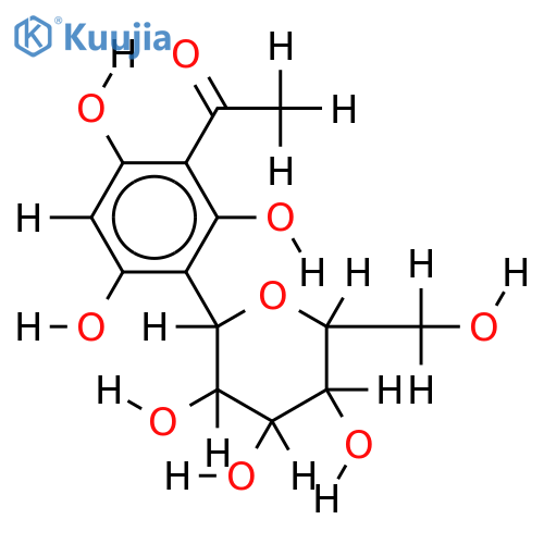 2,4,6-trihydroxyacetophenone 3-C-beta-D-glucopyranoside structure