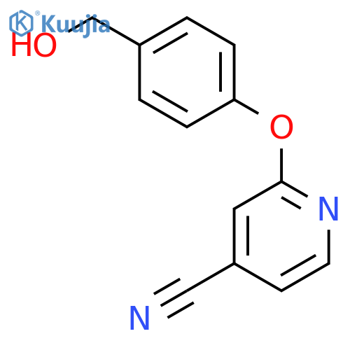 4-Pyridinecarbonitrile, 2-[4-(hydroxymethyl)phenoxy]- structure