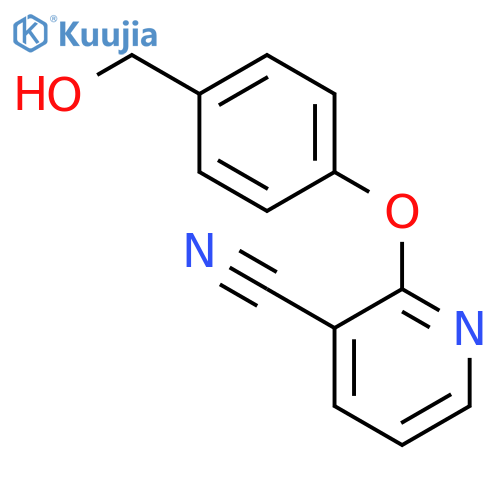 3-Pyridinecarbonitrile, 2-[4-(hydroxymethyl)phenoxy]- structure