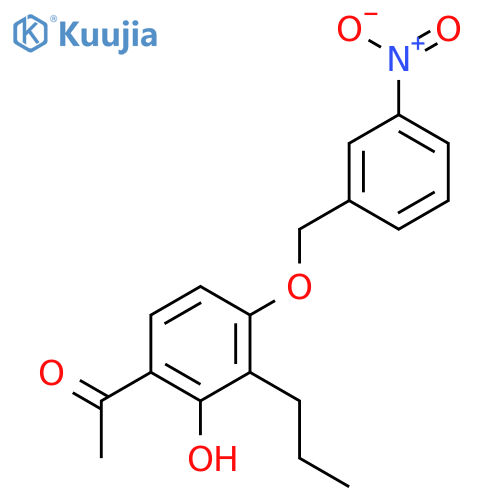 Ethanone, 1-[2-hydroxy-4-[(3-nitrophenyl)methoxy]-3-propylphenyl]- structure