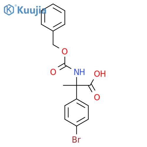 2-{(benzyloxy)carbonylamino}-2-(4-bromophenyl)propanoic acid structure