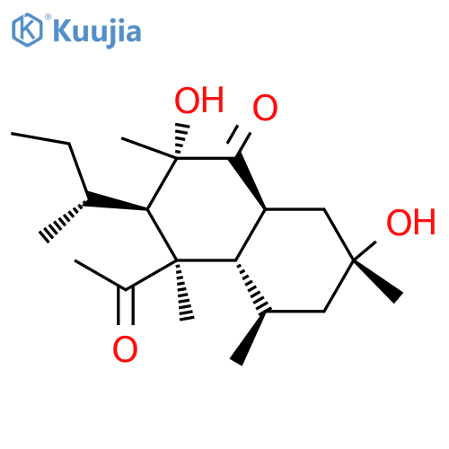 (2S,3R,4R,4aα,8aβ)-4-Acetyl-3,4,4a,5,6,7,8,8a-octahydro-2β,7β-dihydroxy-2α,4,5α,7α-tetramethyl-3-[(R)-1-methylpropyl]-1(2H)-naphthalenone structure