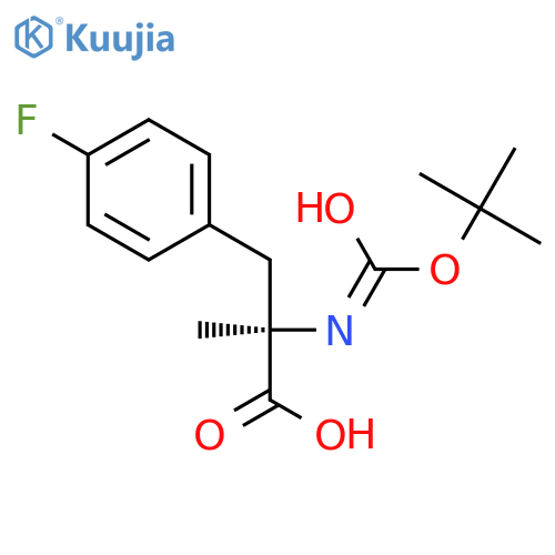 Boc-a-methyl-D-4-fluorophenylalanine structure
