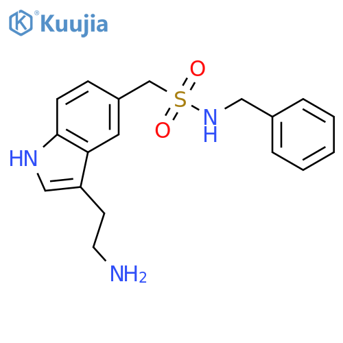 1H-INDOLE-5-METHANESULFONAMIDE, 3-(2-AMINOETHYL)-N-(PHENYLMETHYL)- structure