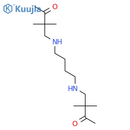 2-Butanone, 4,4'-(1,4-butanediyldiimino)bis[3,3-dimethyl- structure