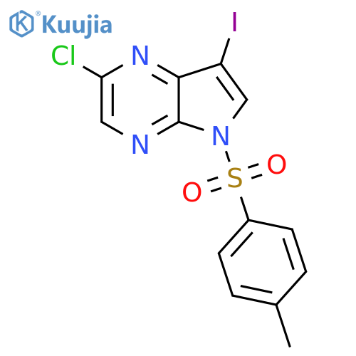 2-Chloro-7-iodo-5-tosyl-5H-pyrrolo[2,3-b]pyrazine structure