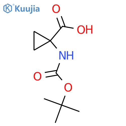 1-{[(tert-butoxy)carbonyl]amino}cyclopropane-1-carboxylic acid structure