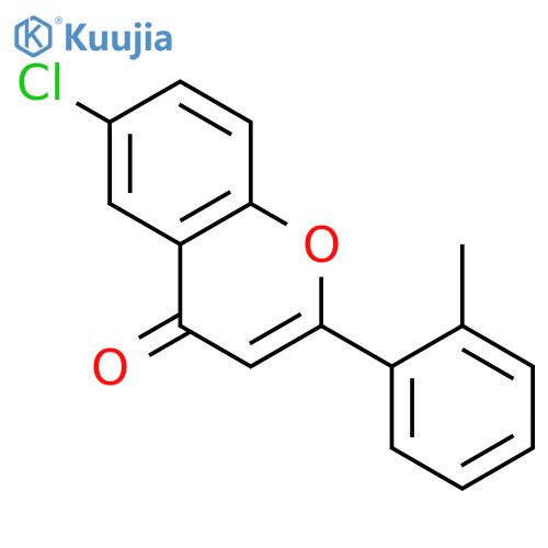 4H-1-Benzopyran-4-one, 6-chloro-2-(2-methylphenyl)- structure