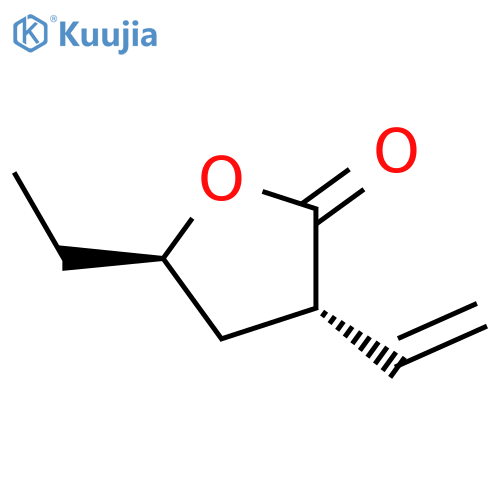 2(3H)-Furanone, 3-ethenyl-5-ethyldihydro-, trans- structure