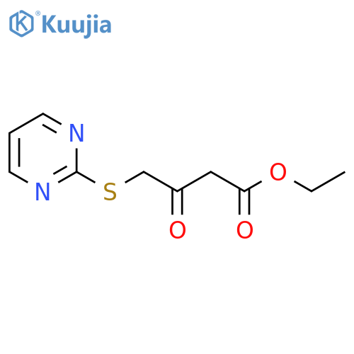 ethyl 3-oxo-4-(pyrimidin-2-ylsulfanyl)butanoate structure