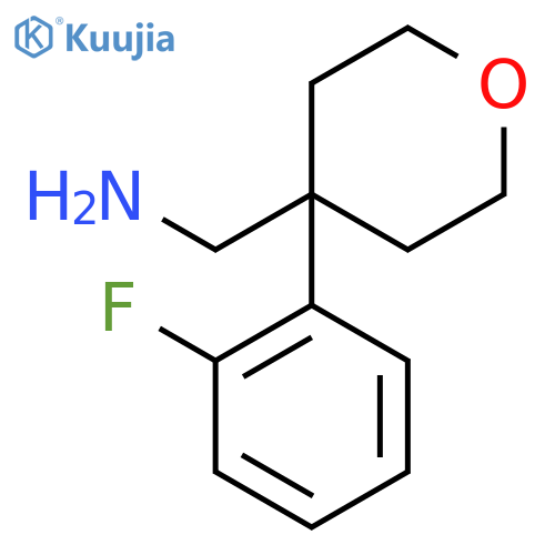 C-4-(2-Fluoro-phenyl)-tetrahydro-pyran-4-yl-methylamine structure