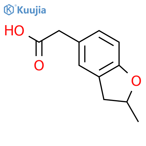 2-(2-methyl-2,3-dihydro-1-benzofuran-5-yl)acetic acid structure