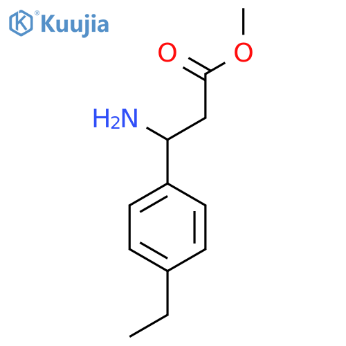 methyl 3-amino-3-(4-ethylphenyl)propanoate structure