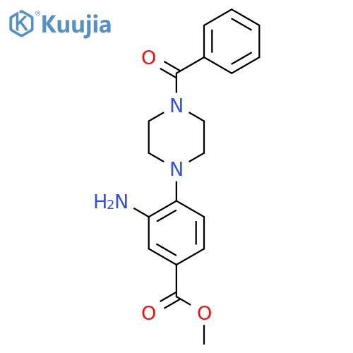 Methyl 3-amino-4-(4-benzoylpiperazin-1-yl)benzoate structure