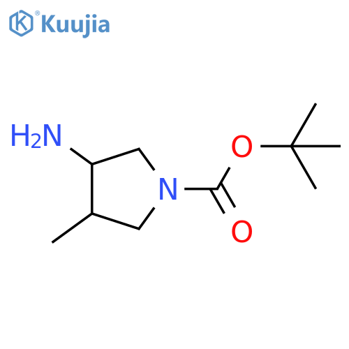 tert-Butyl 3-amino-4-methylpyrrolidine-1-carboxylate structure