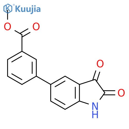 Methyl 3-(2,3-dioxoindolin-5-yl)benzoate structure