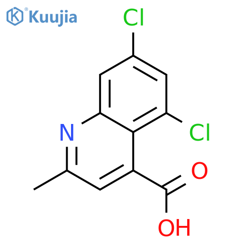 5,7-Dichloro-2-methyl-4-quinolinecarboxylic acid structure