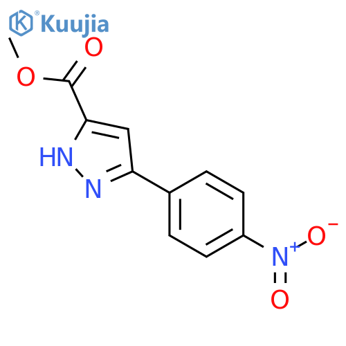 methyl 5-(4-nitrophenyl)-1H-pyrazole-3-carboxylate structure