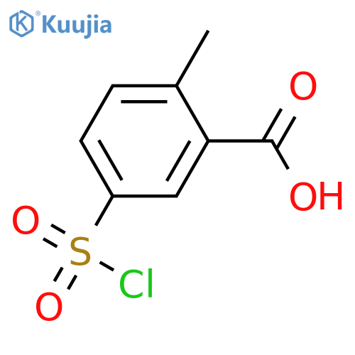 5-(Chlorosulfonyl)-2-methylbenzoic acid structure