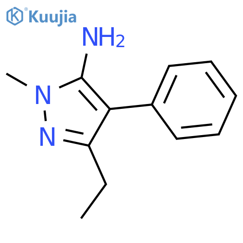 3-Ethyl-1-methyl-4-phenyl-1H-pyrazol-5-amine structure